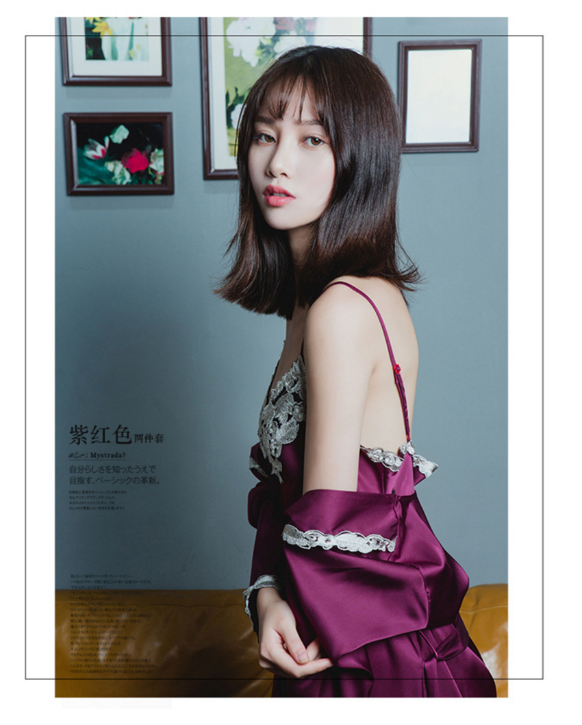 NEW SEXY LINGERIE Silk slip robe gown set Sexy lin