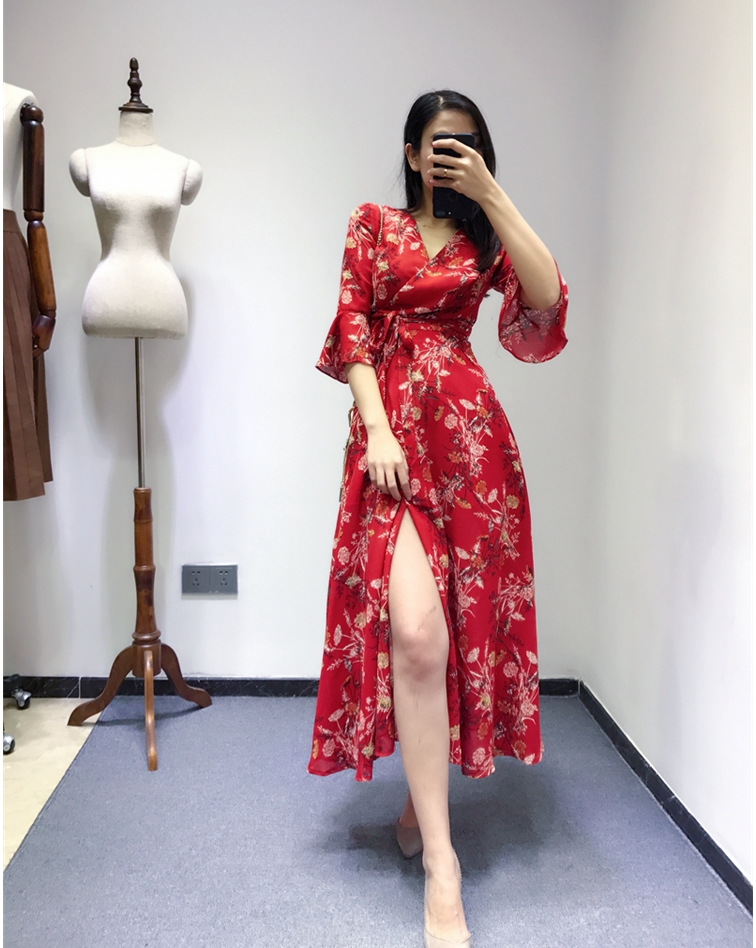 New Women Dress F ~ 5XL Sexy Flower Long Big Size 