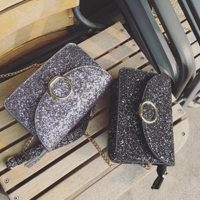 New Glitter Cross Chain Mini Back Women Bags Women