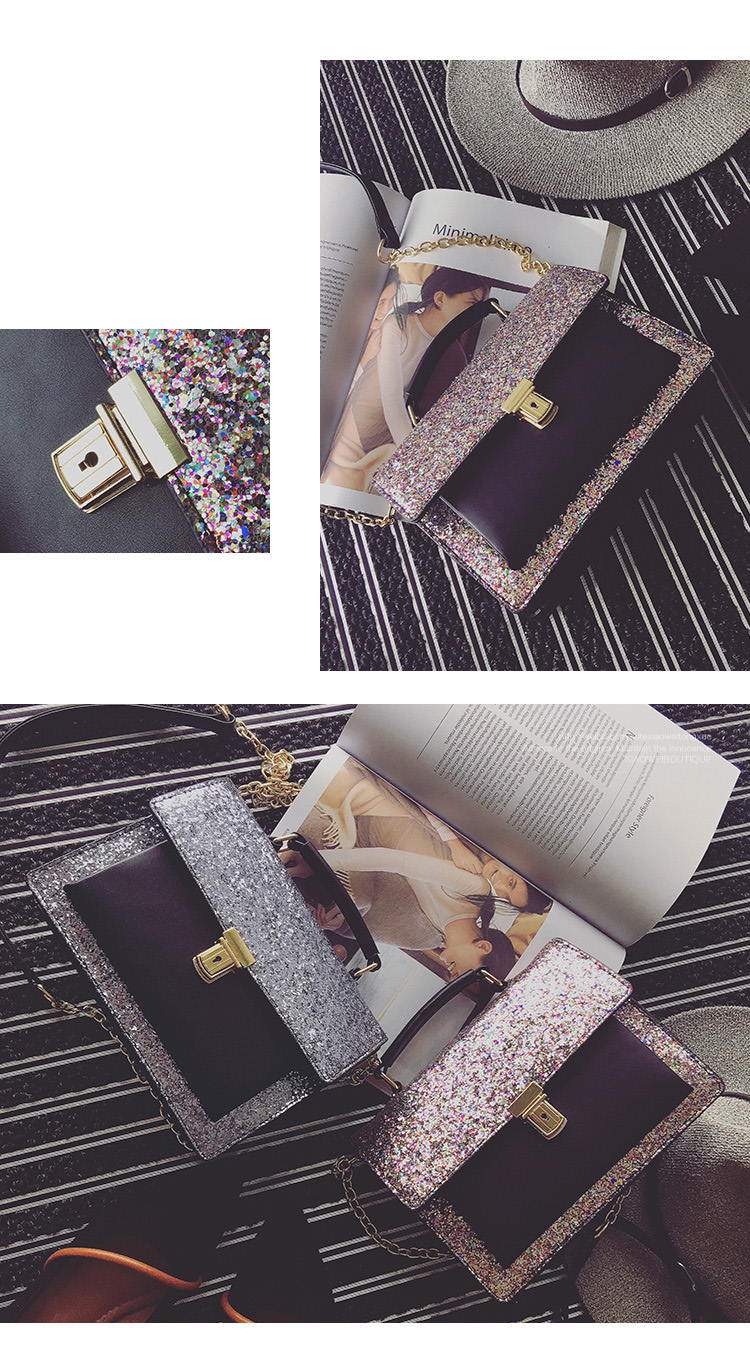 New Glitter Cross Chain Mini Back Women Bags Women