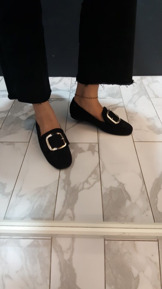 New Square gold leaf daily loafers 1color Good fit