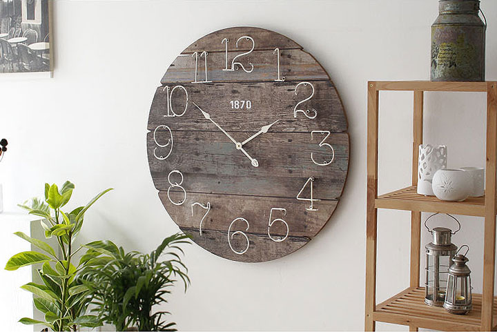 Living room 80cm large wall clock Interior cafe in