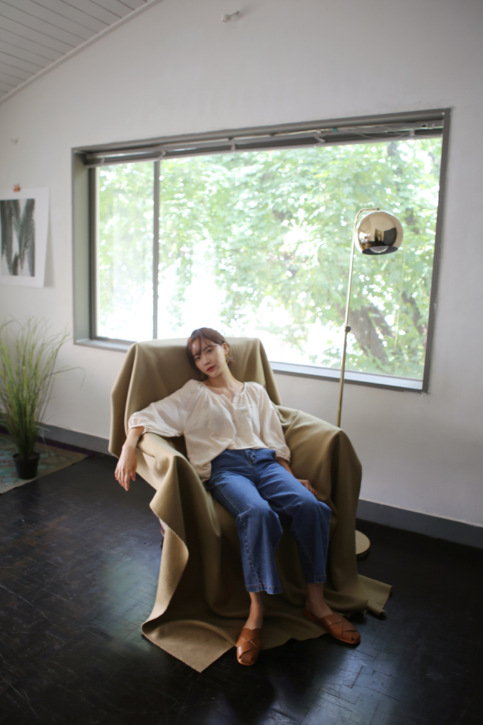 NEW FASHION LADY GIRL Blouse Loose Piece Shirring 