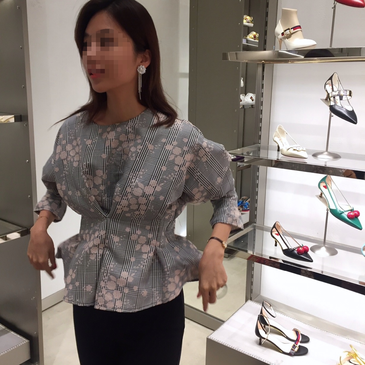 Women Blouses Seven Sisters Glen Check Bulk Blouse