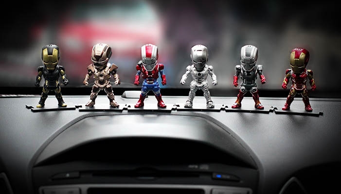 Ironman Avengers figure set car interior decoratio