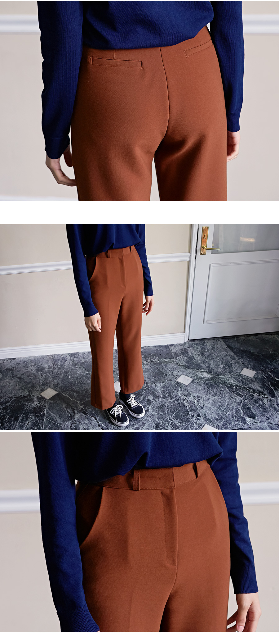 New Women's Pants Slim Boots Cut Crop Fall Slac