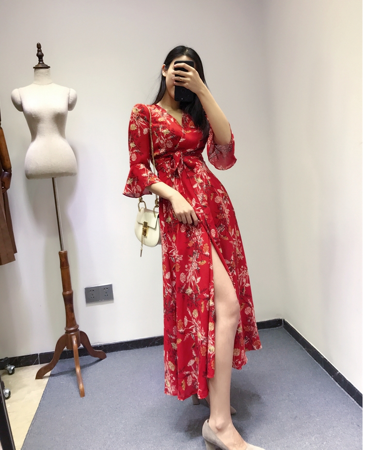 New Women Dress F ~ 5XL Sexy Flower Long Big Size 
