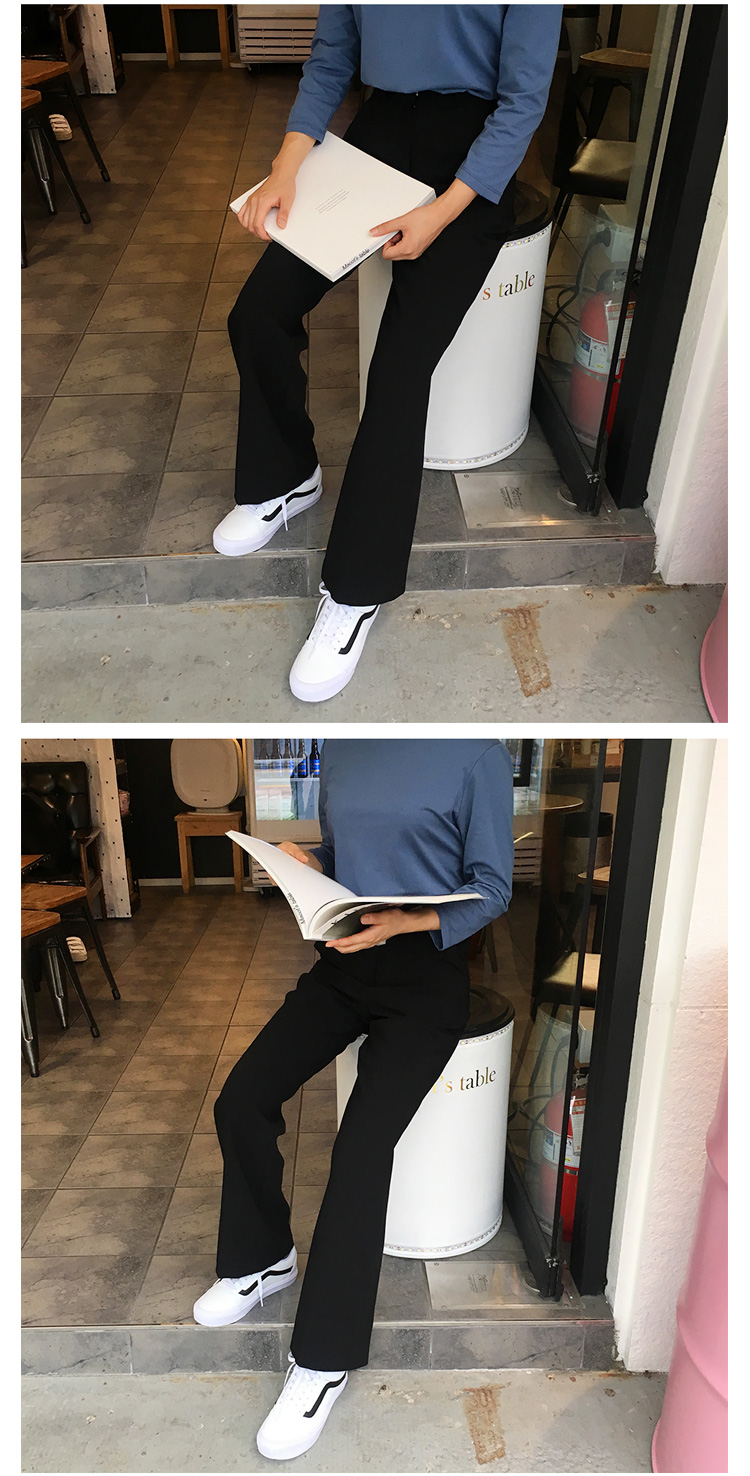 New Women's Pants Slim Boots Cut Crop Fall Slac