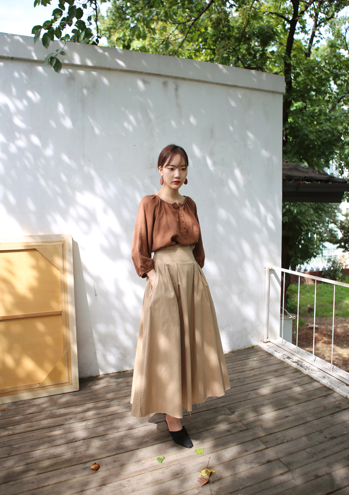 NEW FASHION LADY GIRL Blouse Loose Piece Shirring 