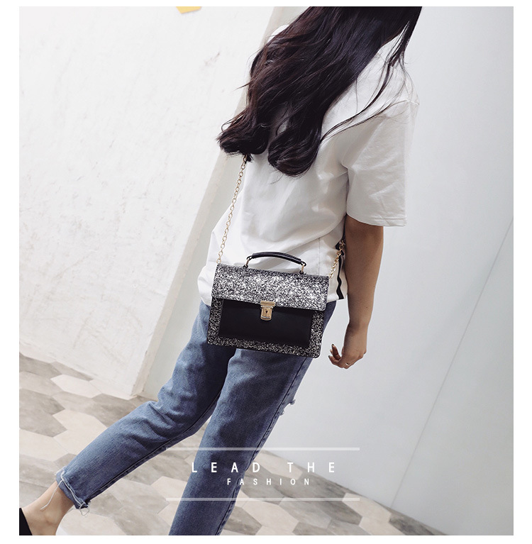 New Glitter Cross Chain Mini Back Women Bags Women