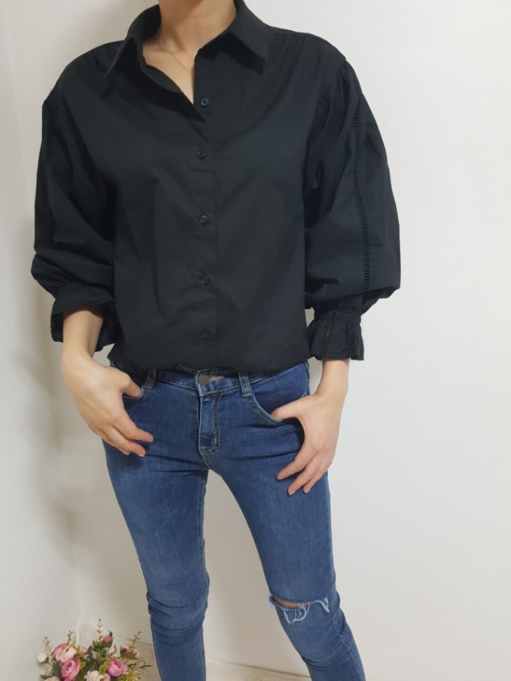 Formal Autumn Shirt Balloon Sleeved Blouse 20's