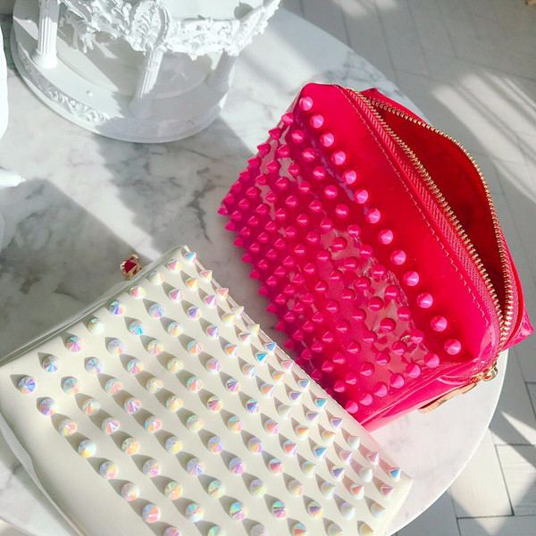 New Louboutin Pouch 2.col Unique Item 30 Female St