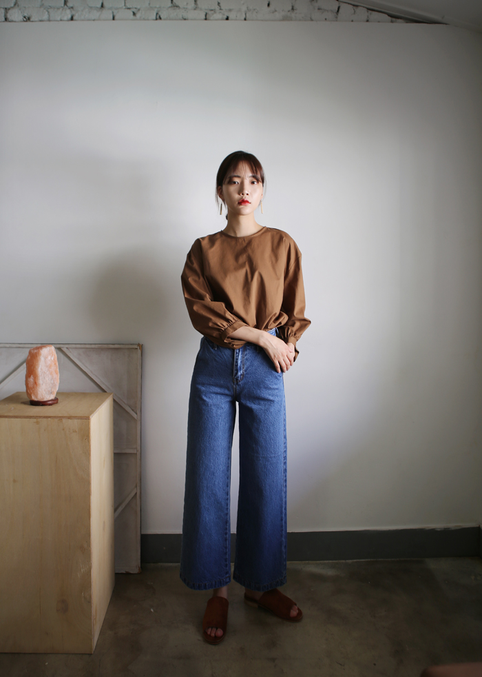 Women Jeans Pants High waisted fits wide denim pan