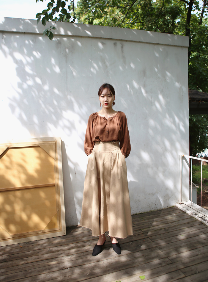 NEW FASHION LADY GIRL Blouse Loose Piece Shirring 