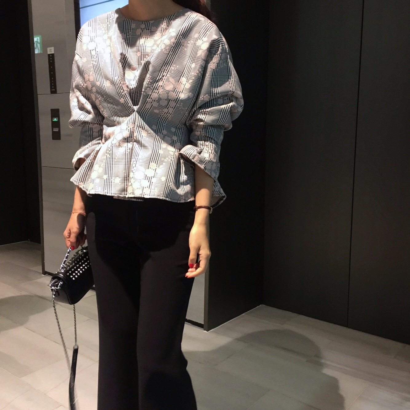 Women Blouses Seven Sisters Glen Check Bulk Blouse