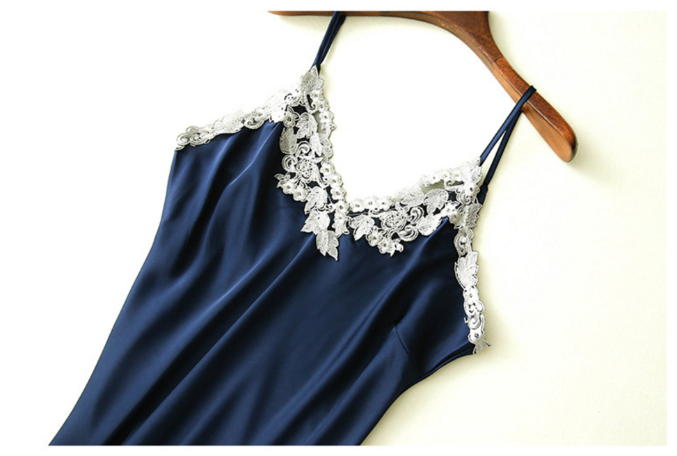 NEW SEXY LINGERIE Silk slip robe gown set Sexy lin