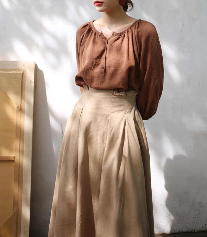 NEW FASHION LADY GIRL Blouse Loose Piece Shirring 