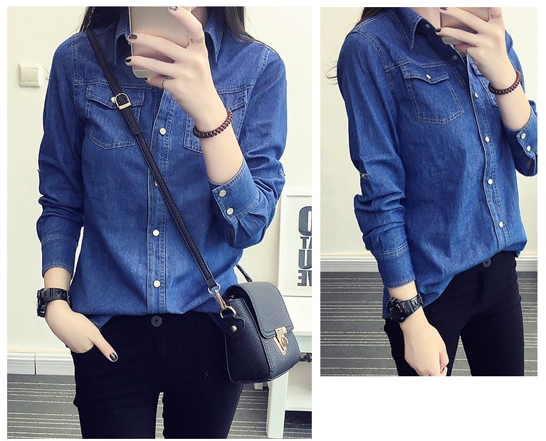 Imported Denim Shirts Women's Clothing Women