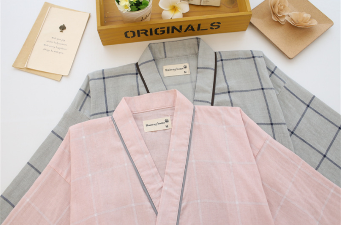 New Japanese style yukata couple pajamas set pajam