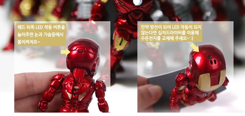 Ironman Avengers figure set car interior decoratio