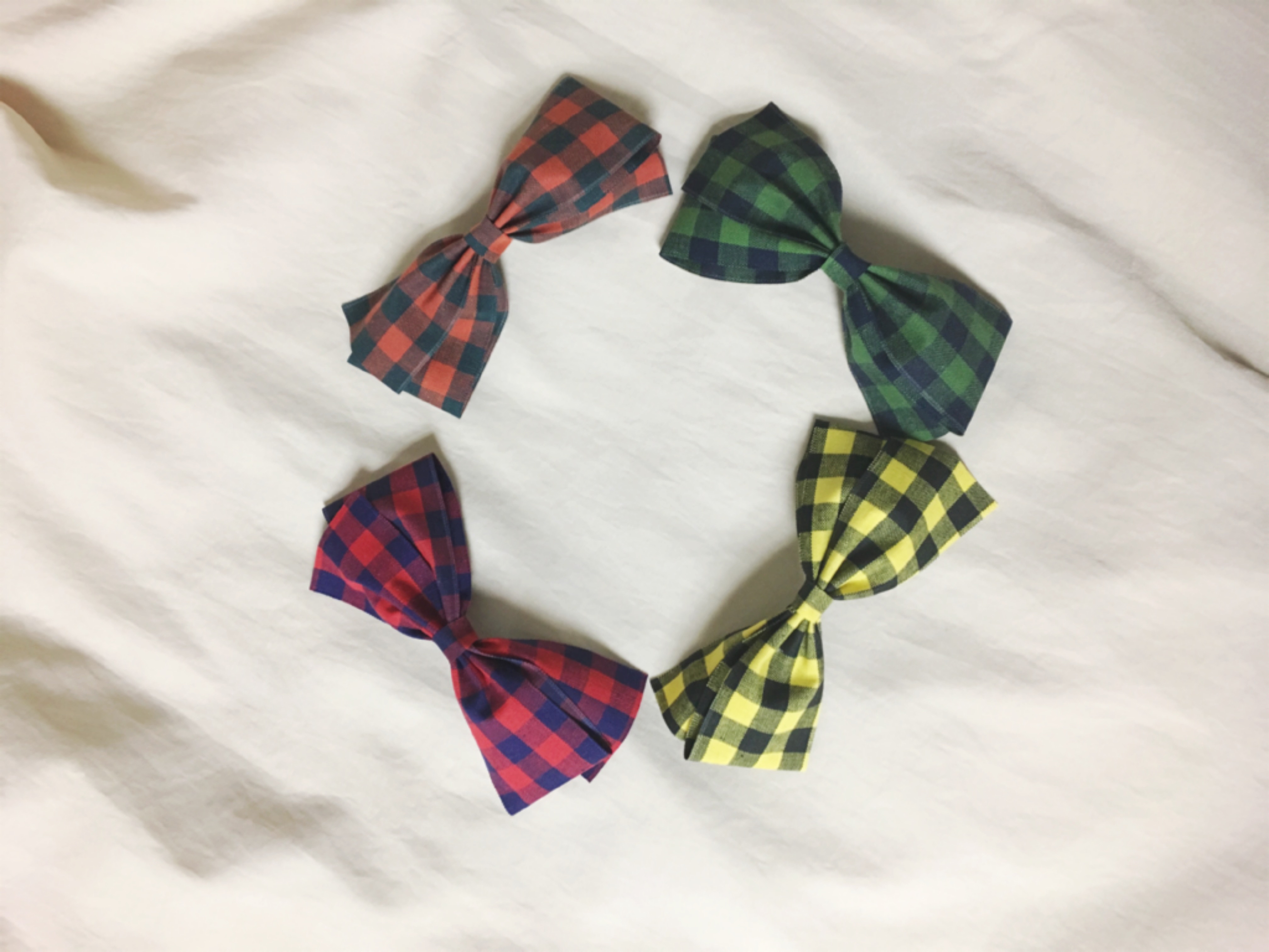 New Basic Check Ribbon Pin Infant Hairpin Humming 