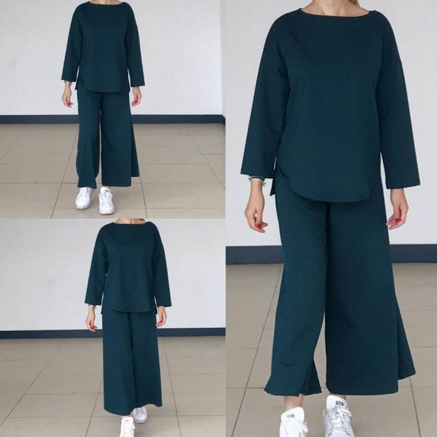 Two-piece set Women's autumn foliage Basic mode