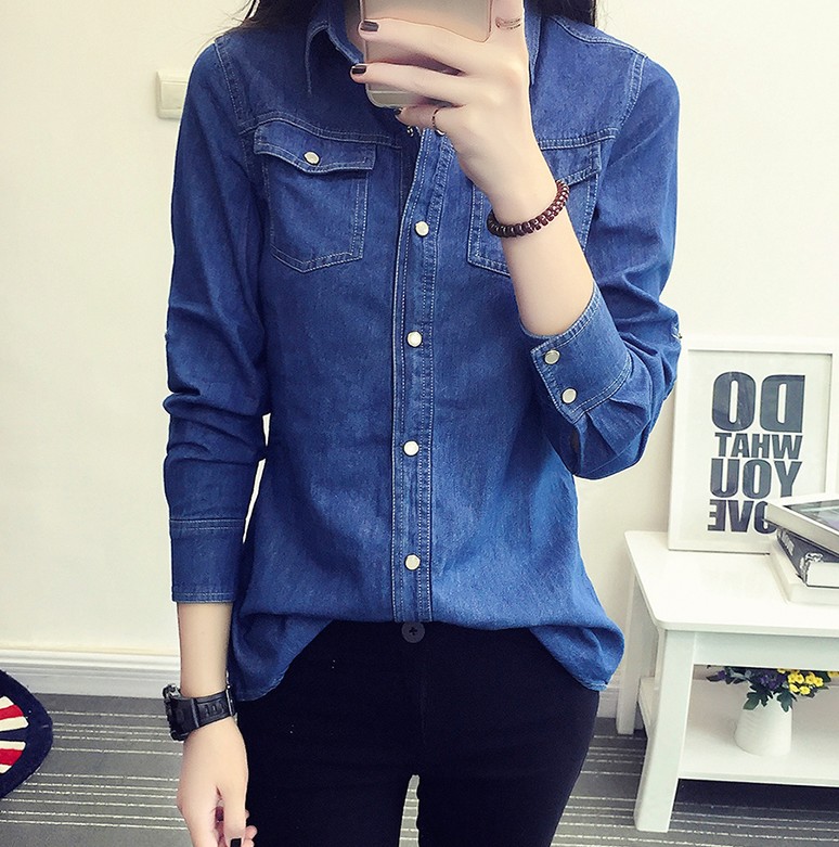 Imported Denim Shirts Women's Clothing Women