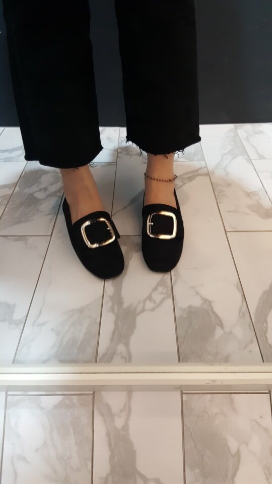 New Square gold leaf daily loafers 1color Good fit