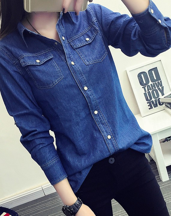 Imported Denim Shirts Women's Clothing Women