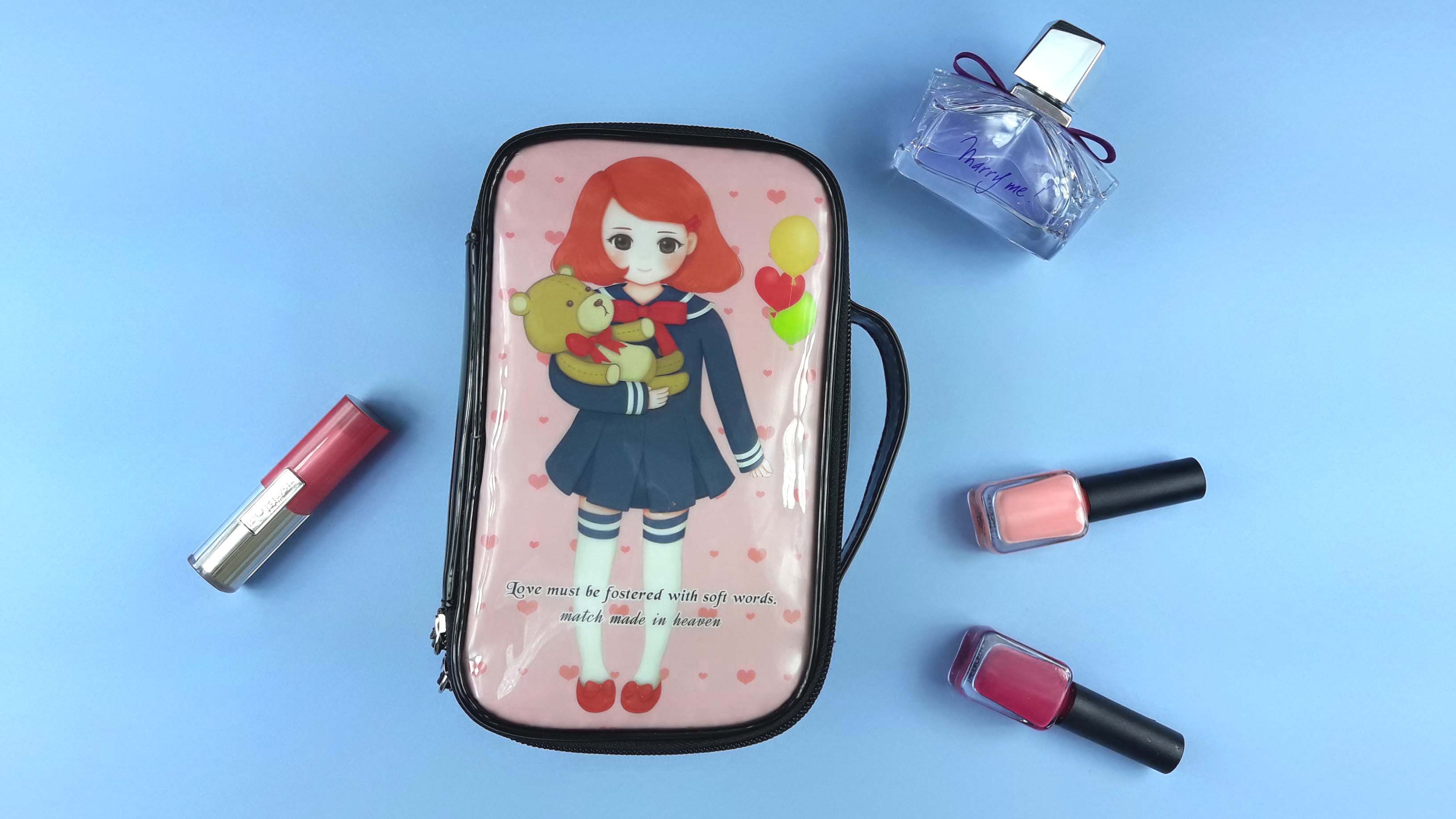 New Enamel Illustration Cosmetic Pouch Collection 