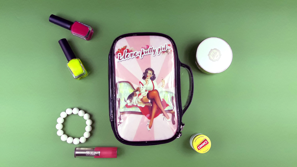 New Enamel Illustration Cosmetic Pouch Collection 