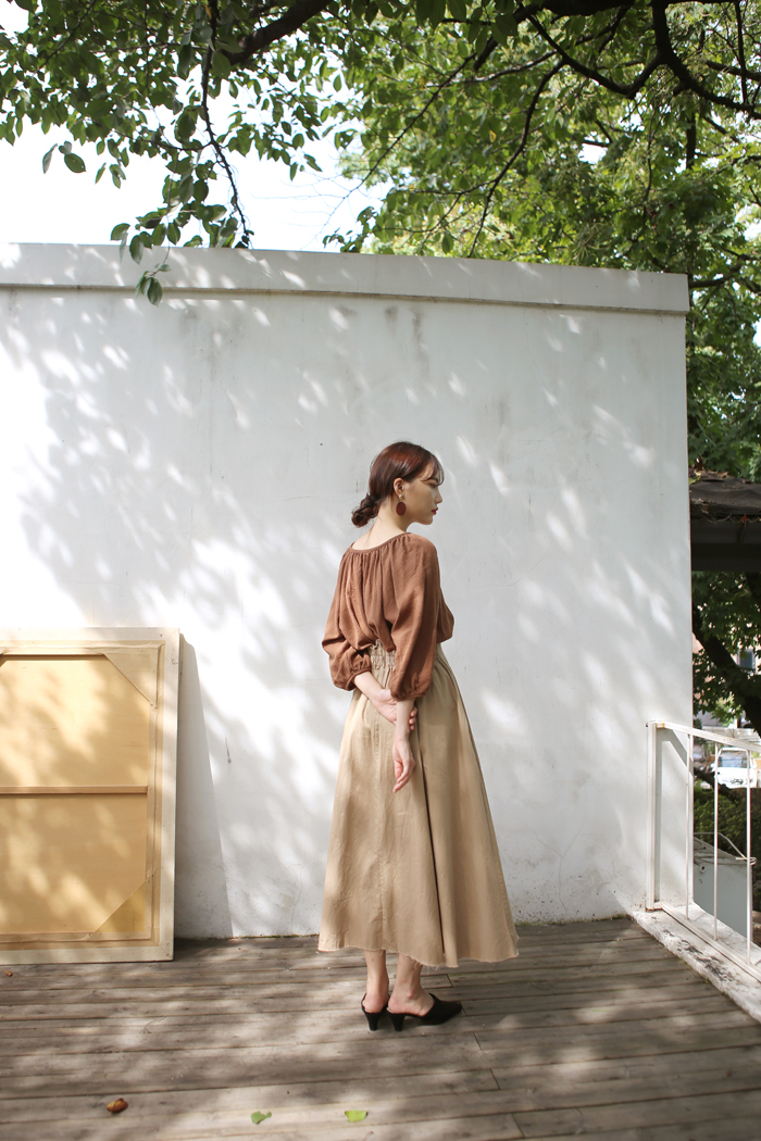 NEW FASHION LADY GIRL Blouse Loose Piece Shirring 