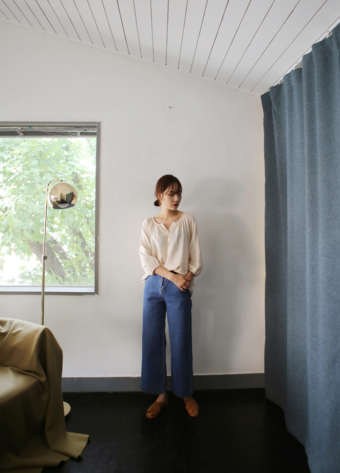 NEW FASHION LADY GIRL Blouse Loose Piece Shirring 