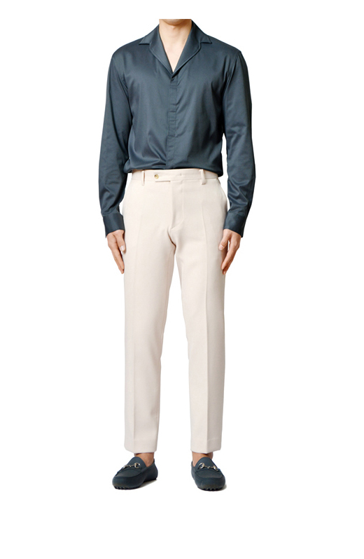 New Men's Pants Men's Viscose Wool Beige Sle