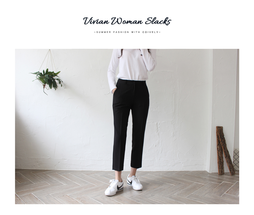 New Women's Pants Fall Date Slim Fit Span Nine 