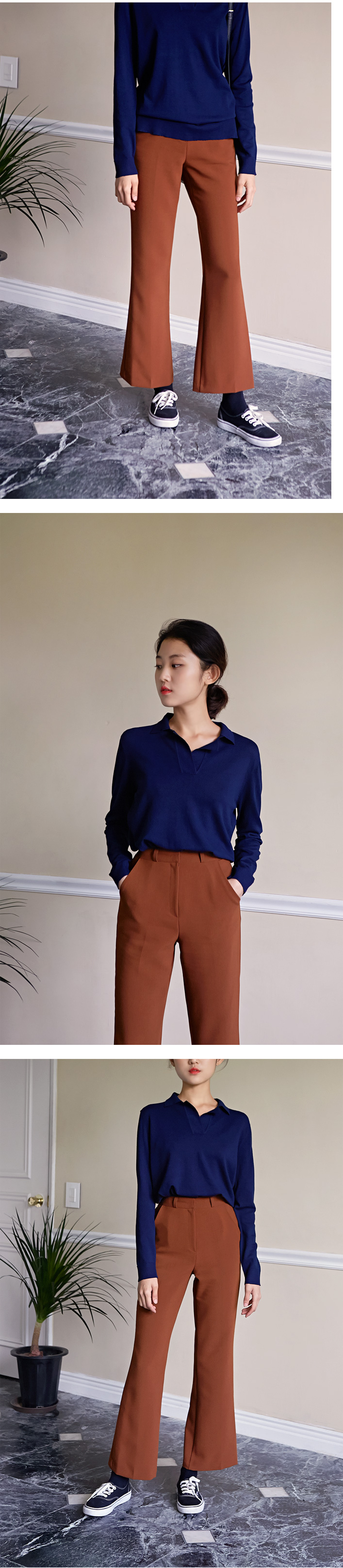 New Women's Pants Slim Boots Cut Crop Fall Slac