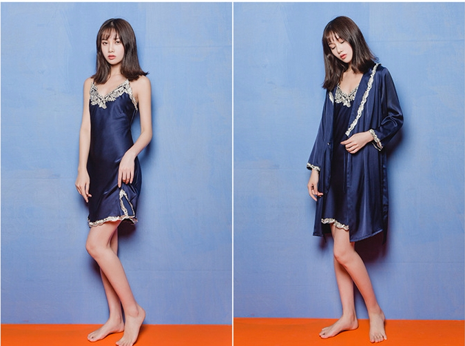 NEW SEXY LINGERIE Silk slip robe gown set Sexy lin