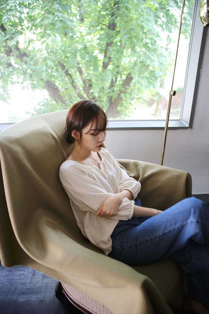 NEW FASHION LADY GIRL Blouse Loose Piece Shirring 