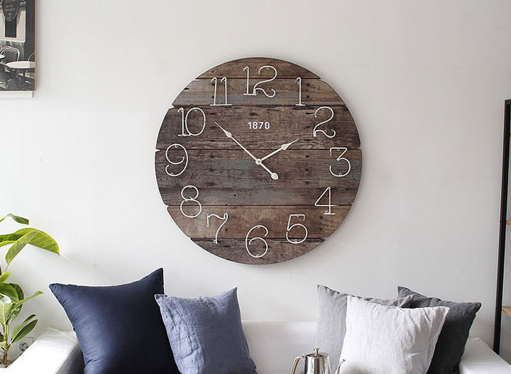 Living room 80cm large wall clock Interior cafe in