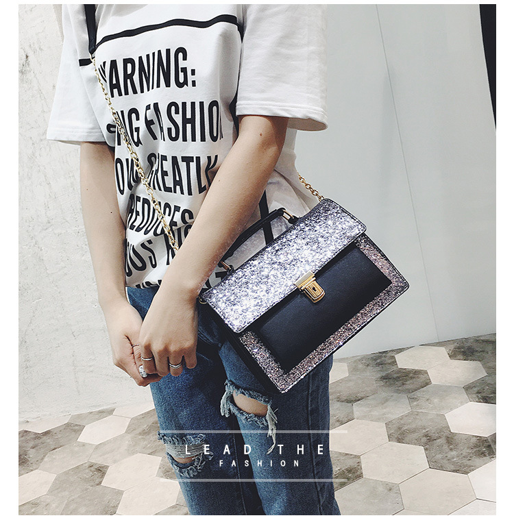 New Glitter Cross Chain Mini Back Women Bags Women