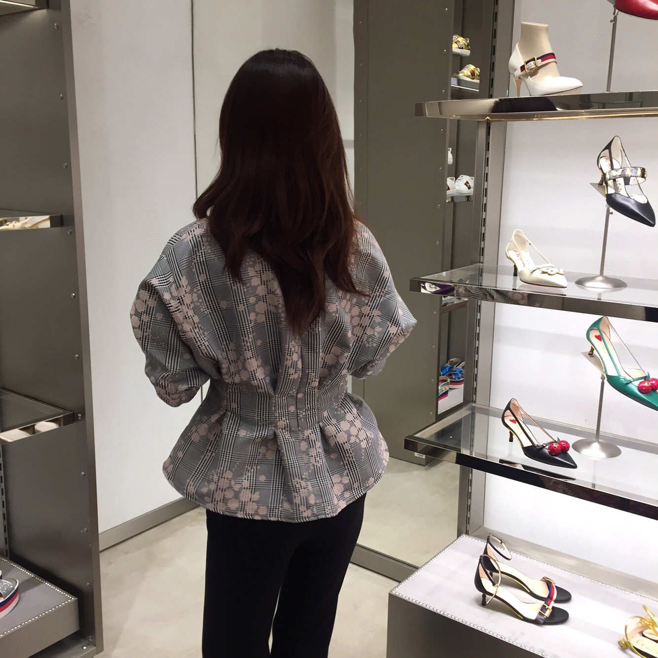 Women Blouses Seven Sisters Glen Check Bulk Blouse