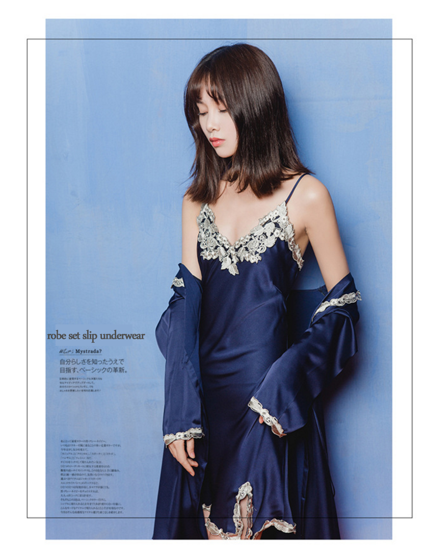 NEW SEXY LINGERIE Silk slip robe gown set Sexy lin