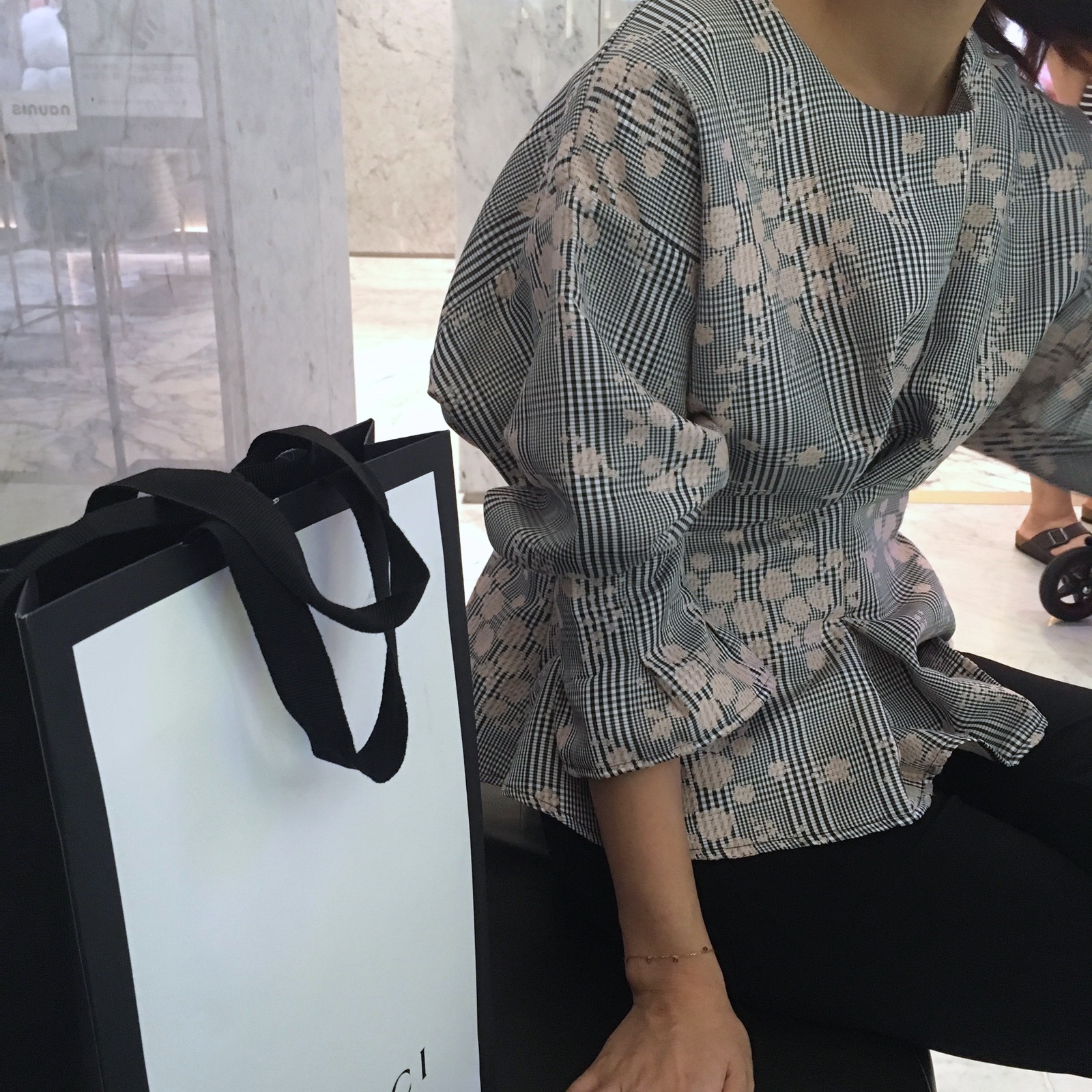 Women Blouses Seven Sisters Glen Check Bulk Blouse