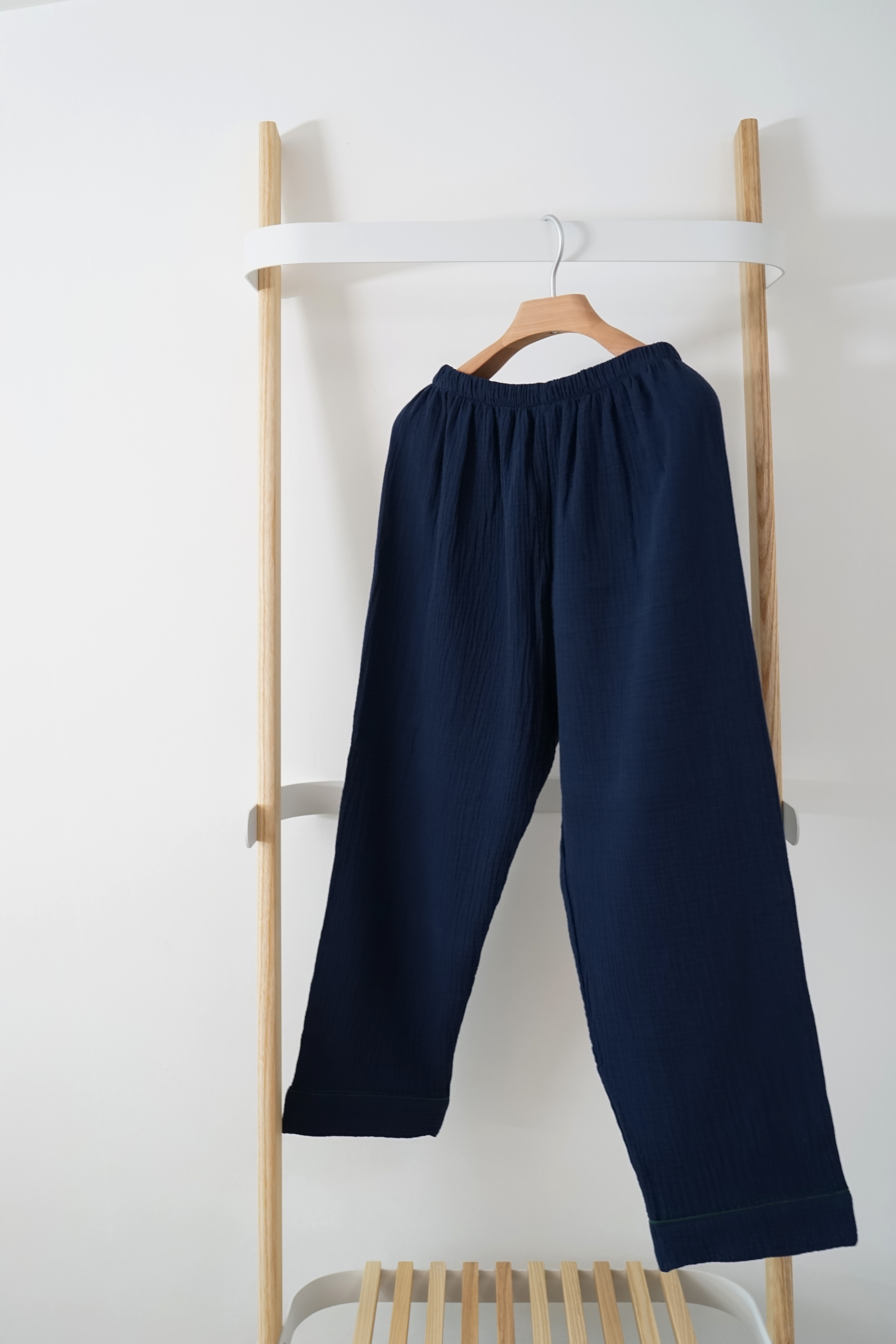 New Gauze Pajamas _ Navy M, Womens, Pajamas Newlyw