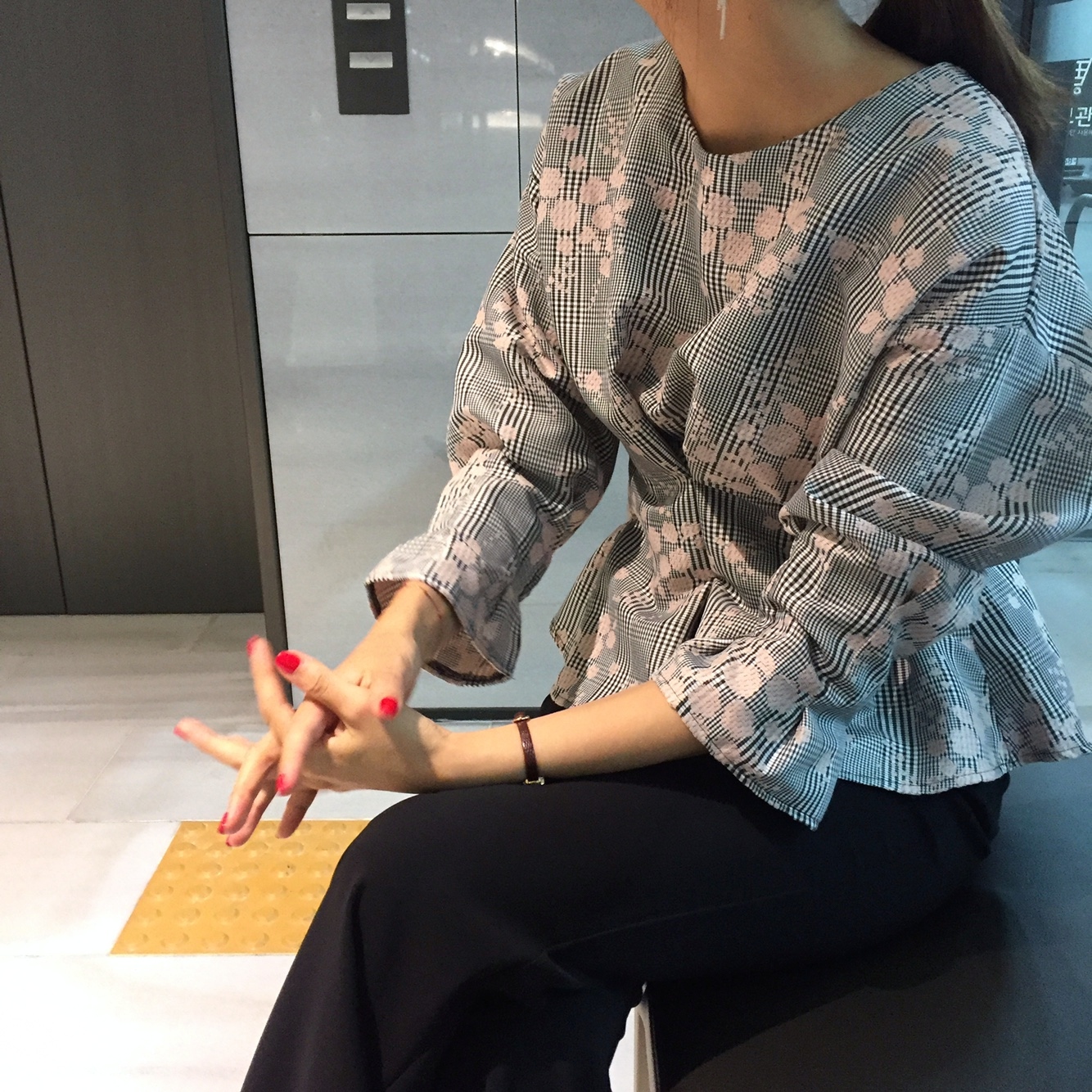 Women Blouses Seven Sisters Glen Check Bulk Blouse