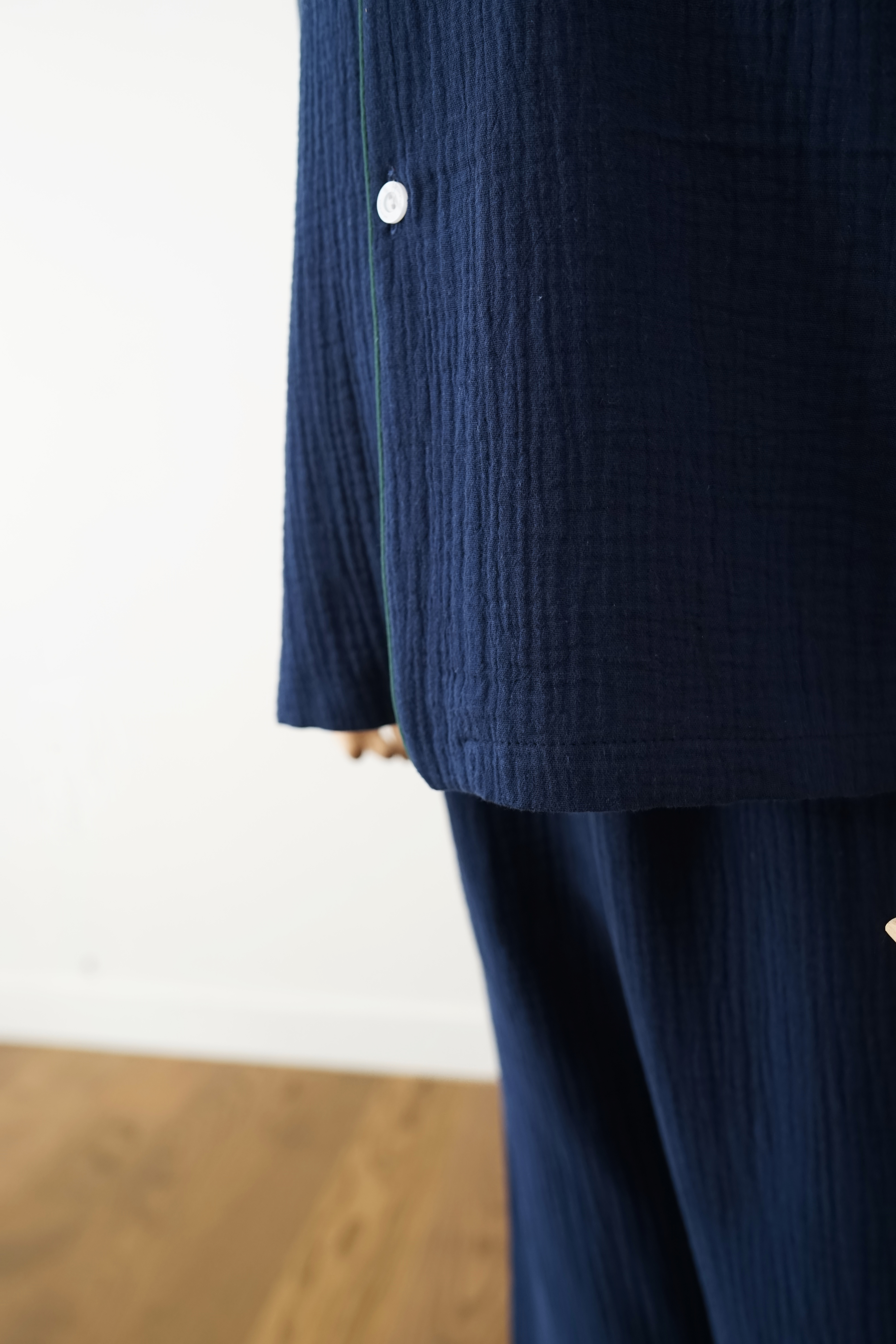 New Gauze Pajamas _ Navy M, Womens, Pajamas Newlyw
