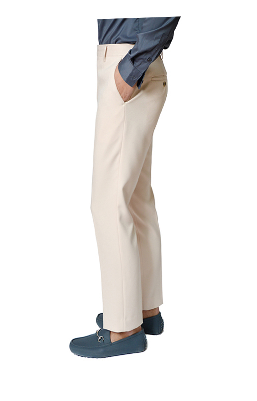 New Men's Pants Men's Viscose Wool Beige Sle