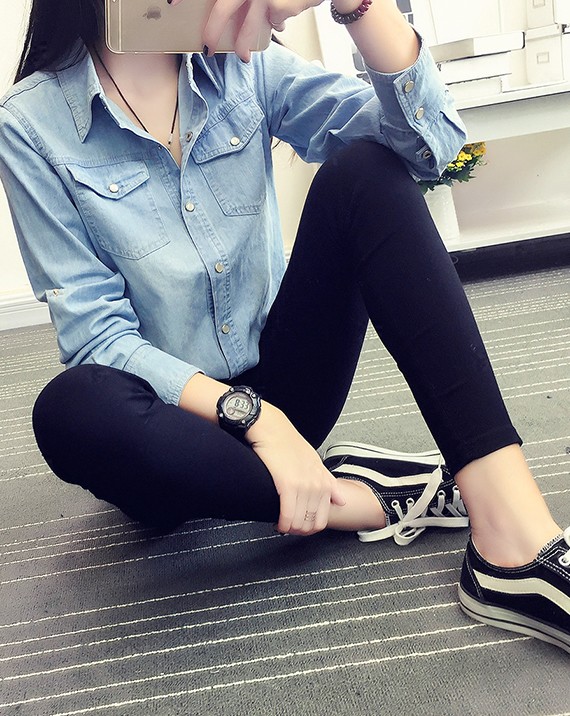 Imported Denim Shirts Women's Clothing Women