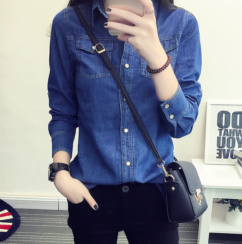 Imported Denim Shirts Women's Clothing Women