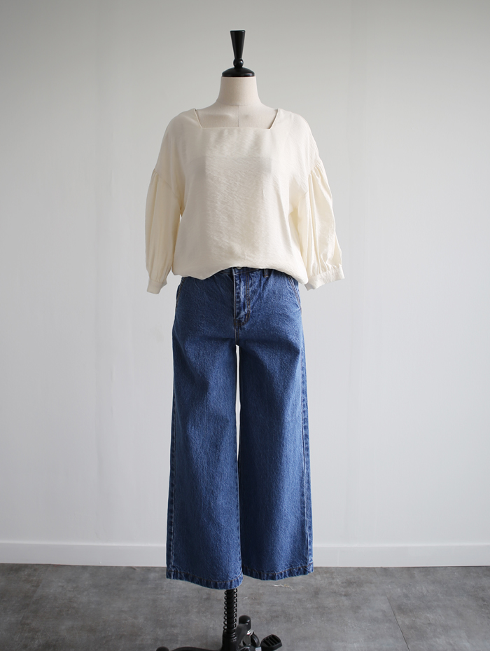 Women Jeans Pants High waisted fits wide denim pan